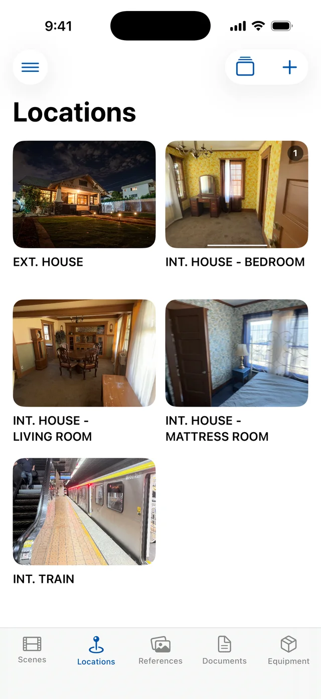 Locations with scout photos on iPhone